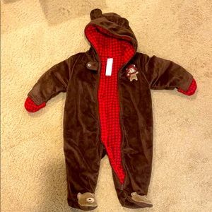 Bear warm/lined onesie